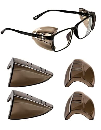 prescription sunglasses with side shields.